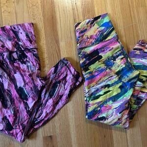 lululemon athletica Pink and Multicolor Leggings